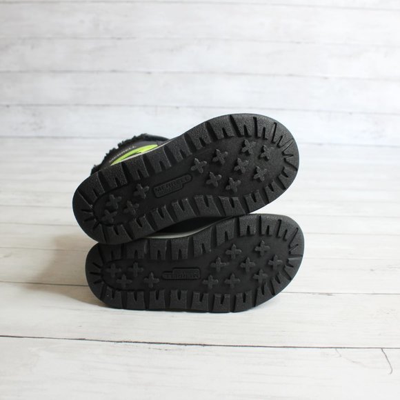 Merrell Boys Winter Snow Boots Toddler Size 9 Navy Black Gray Lime Green - Picture 7 of 7